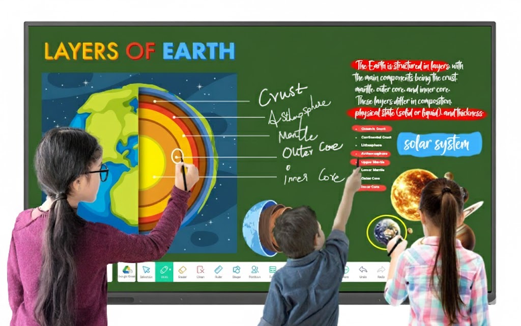 Interactive Flat Panel in Classroom