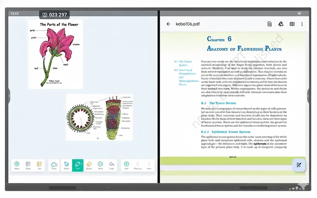 Interactive Flat Panel in Classroom